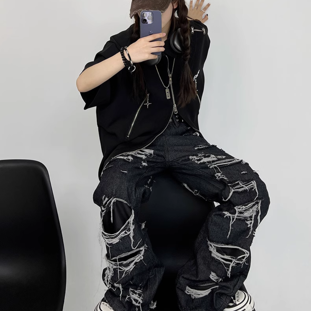 Street Plain Zip-Up Shirt