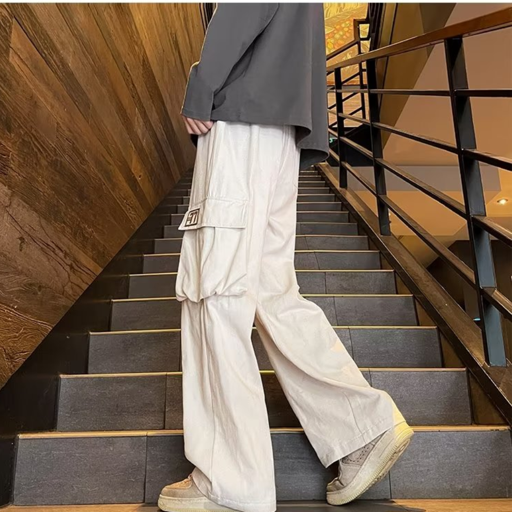 Simple Straight Cargo Pants