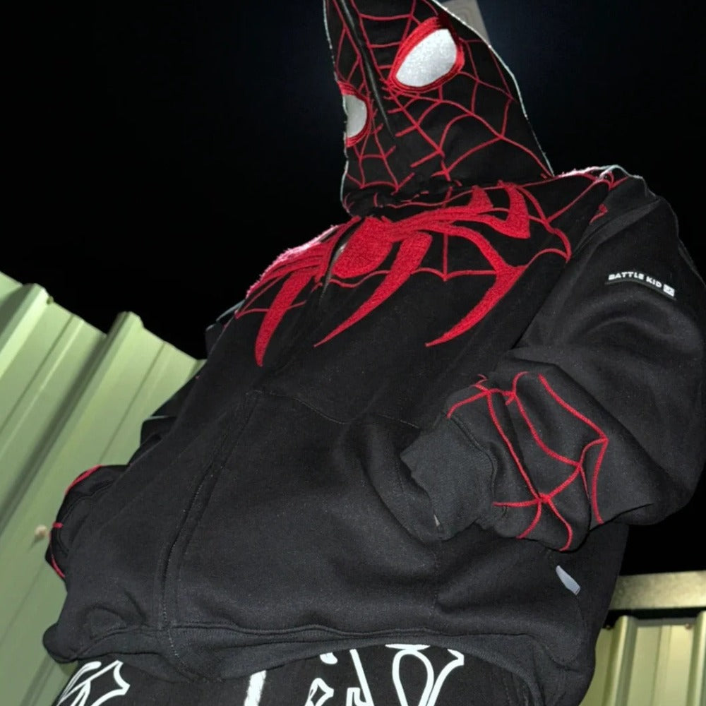 🔥High Street Spider Jacquard Hoodie