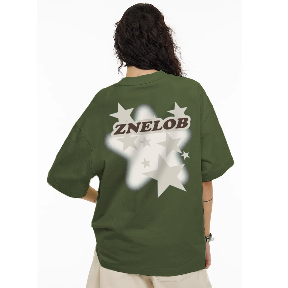 Stars Print Cotton T-Shirt