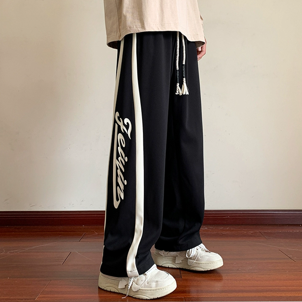 American Striped Lettering Leggings Sweatpants