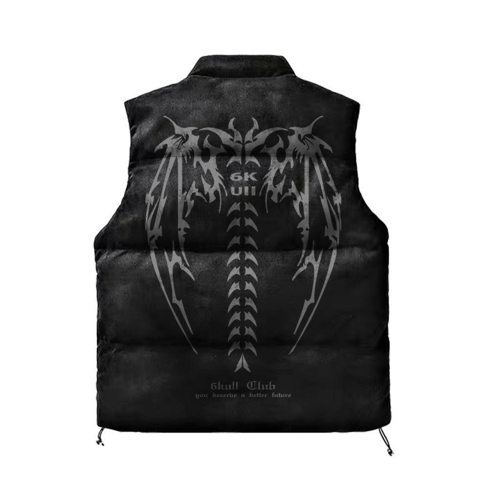 6Kull Bone Wing Suede Vest