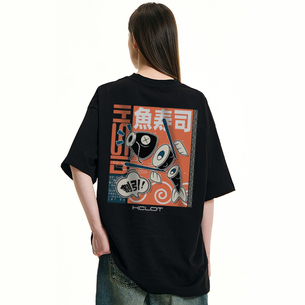 Fish Sushi Pattern T-Shirt