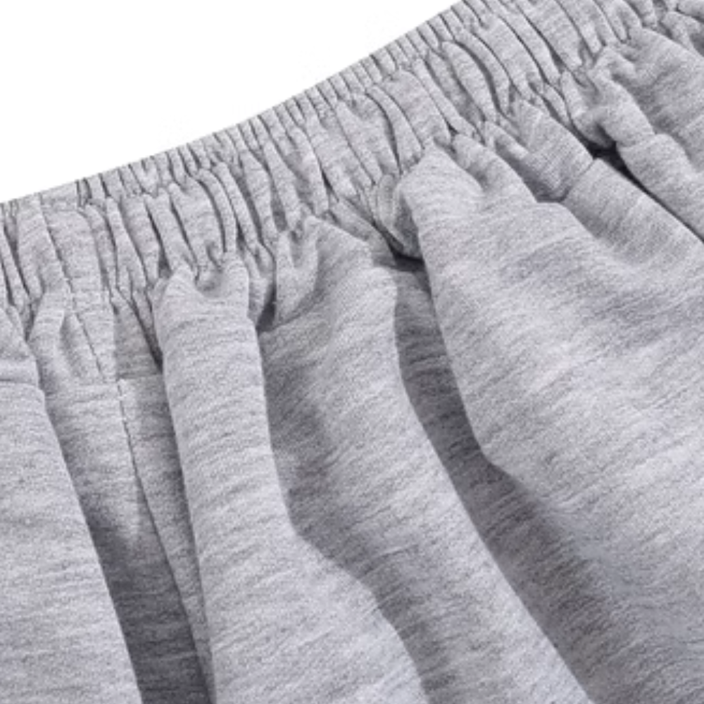 Athletic Letter Panel Cotton Shorts