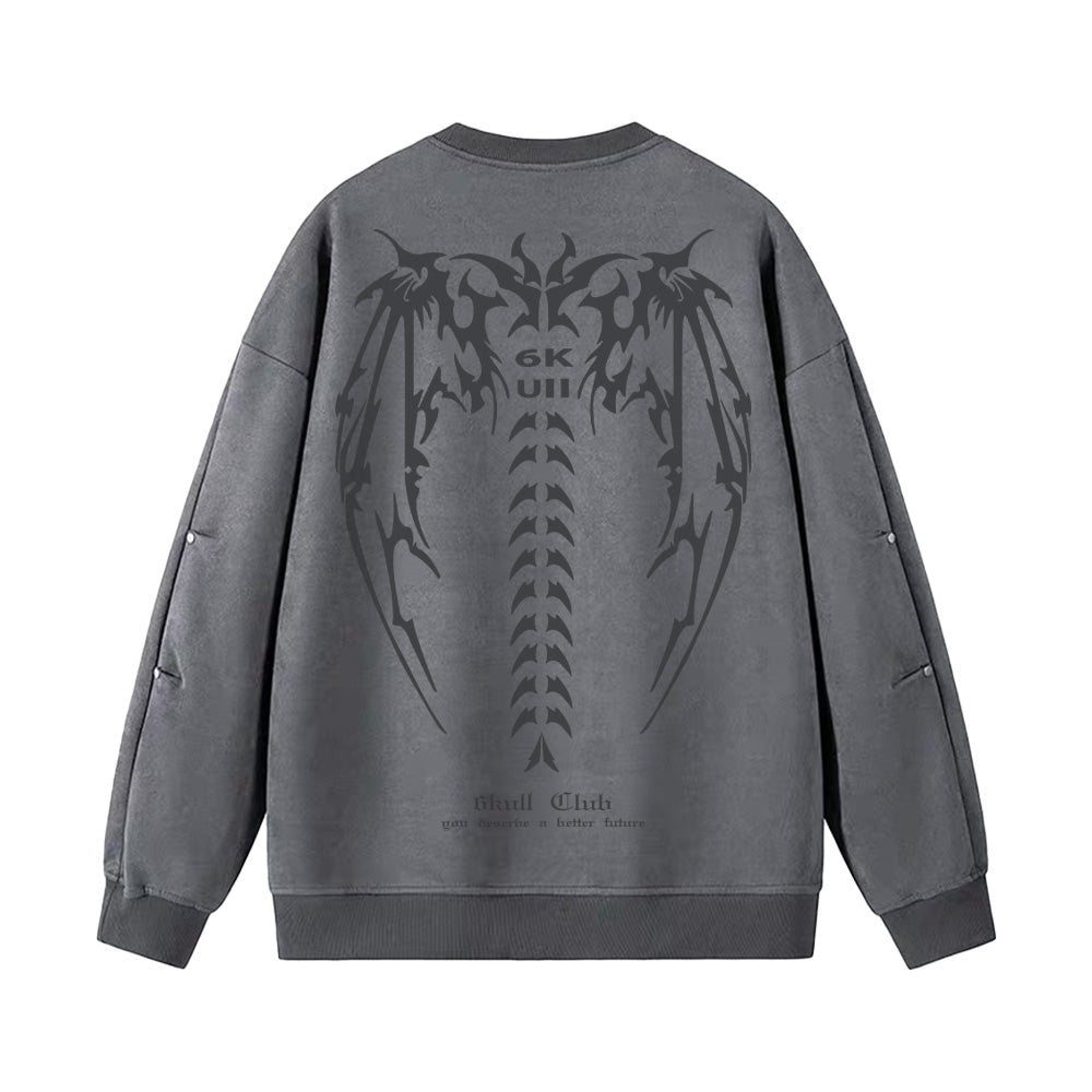 6Kull Heavy Suede Wing Sweatshirt