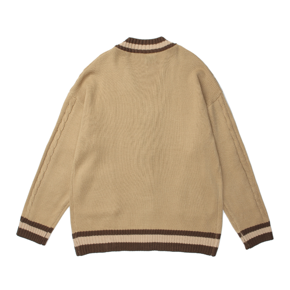 Simple Solid Color Cardigan Sweater