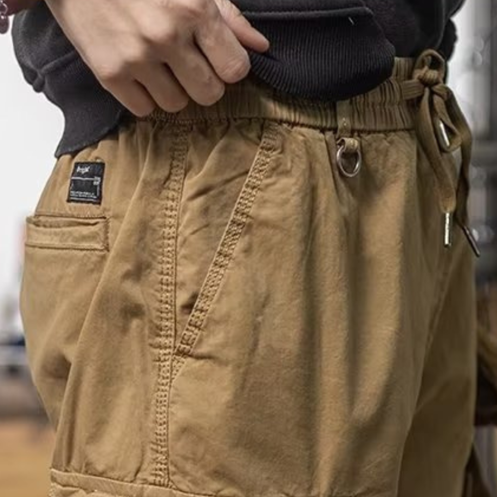 American Pocket Drawstring Cargo Pants