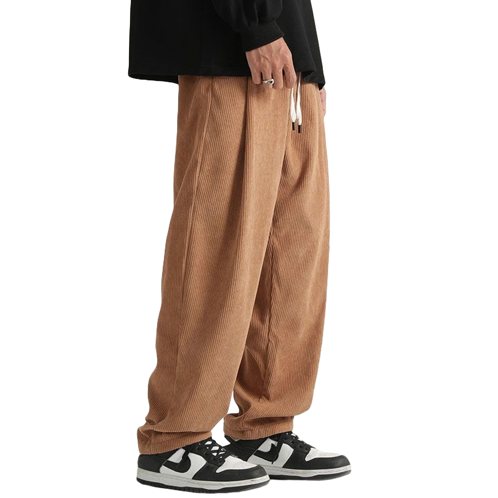 American Corduroy Straight Solid Color Sweatpants