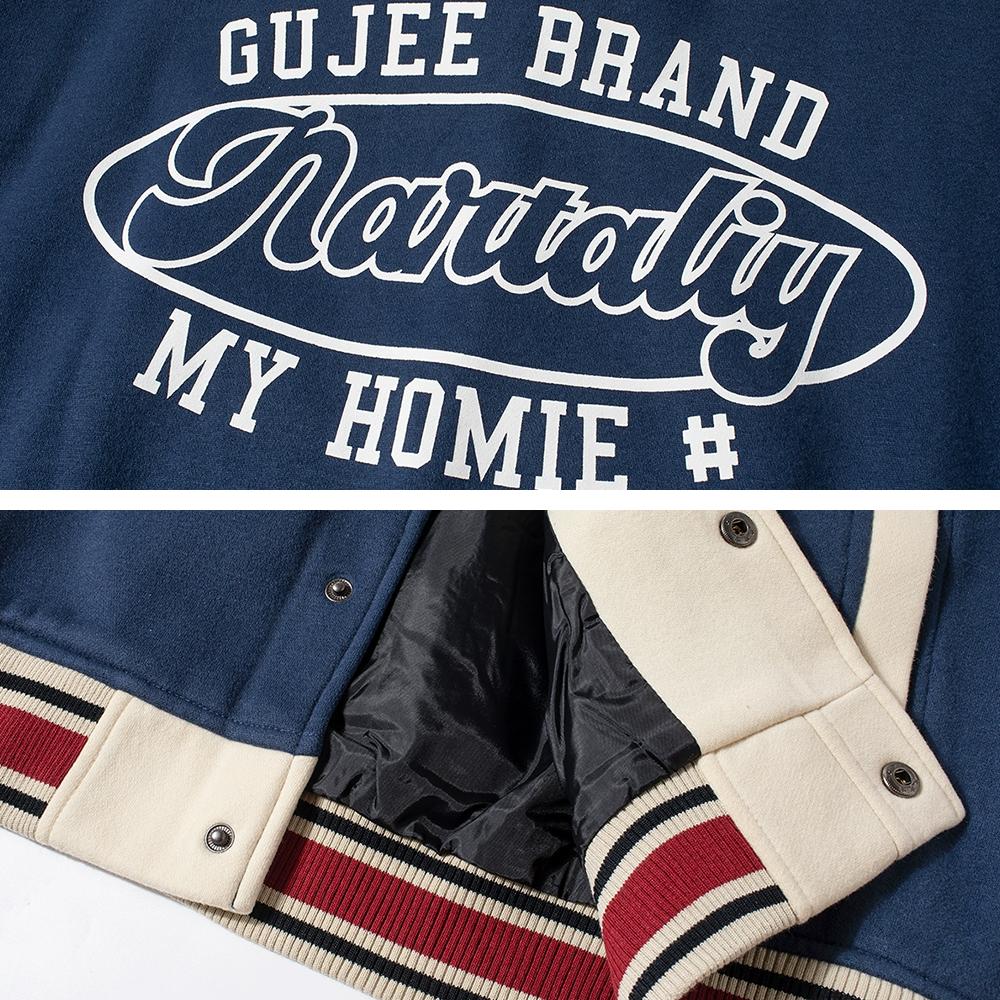 American Style Contrasting Hooded Jacket