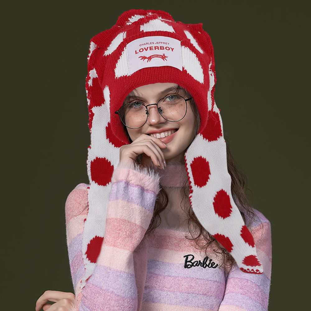 Designed Street Bunny Knitted Hat