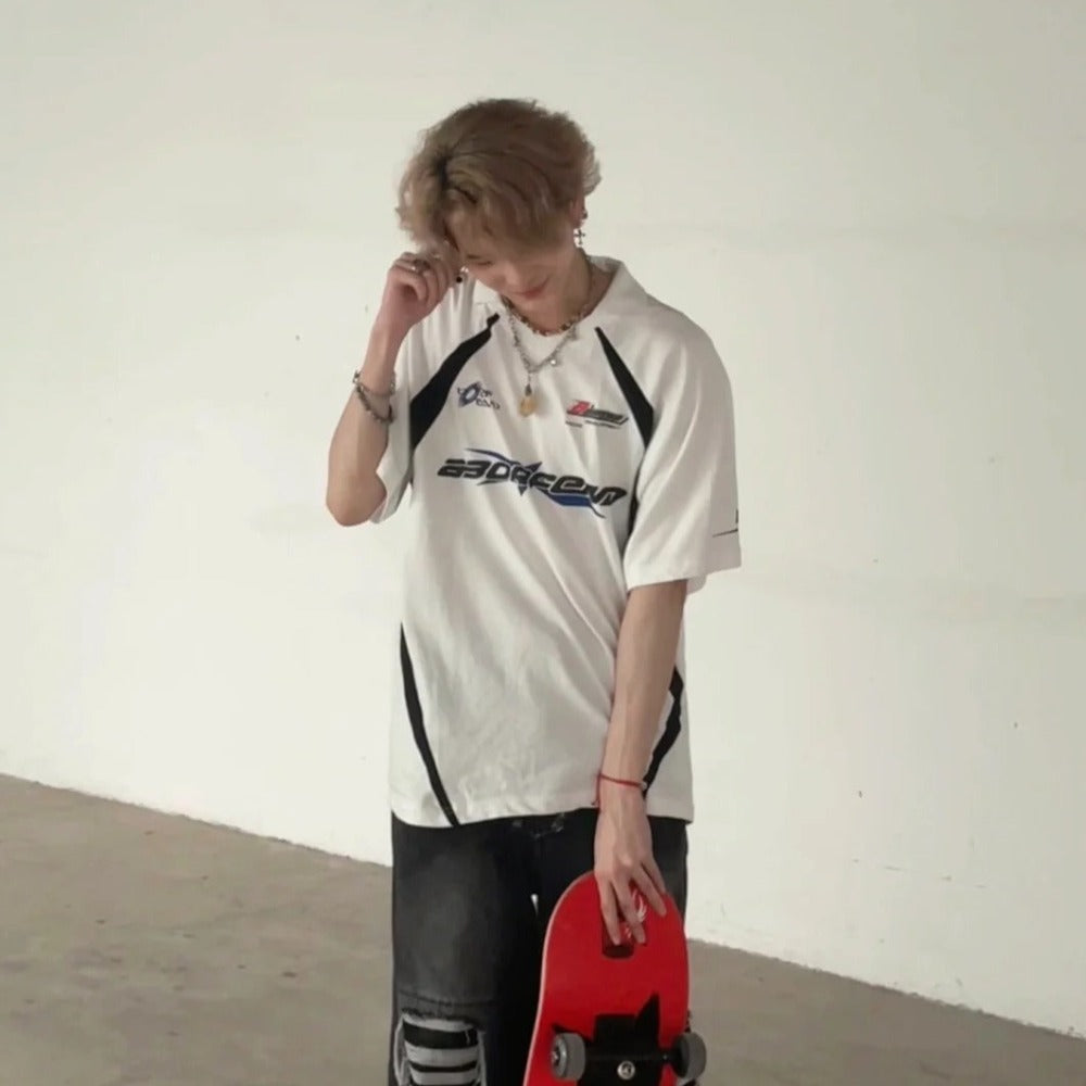 High Street Panel Racing Print T-Shirt