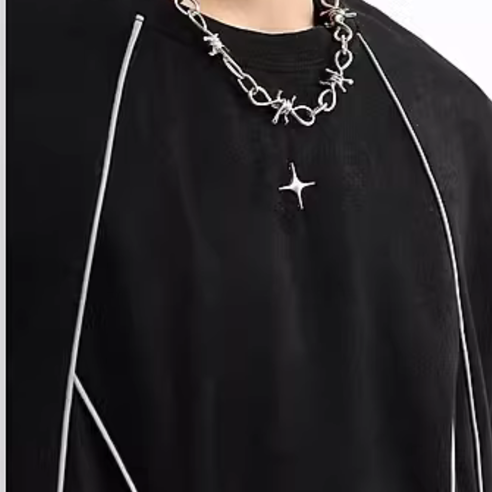 Retro Reflective Strip Star Suede T-shirt