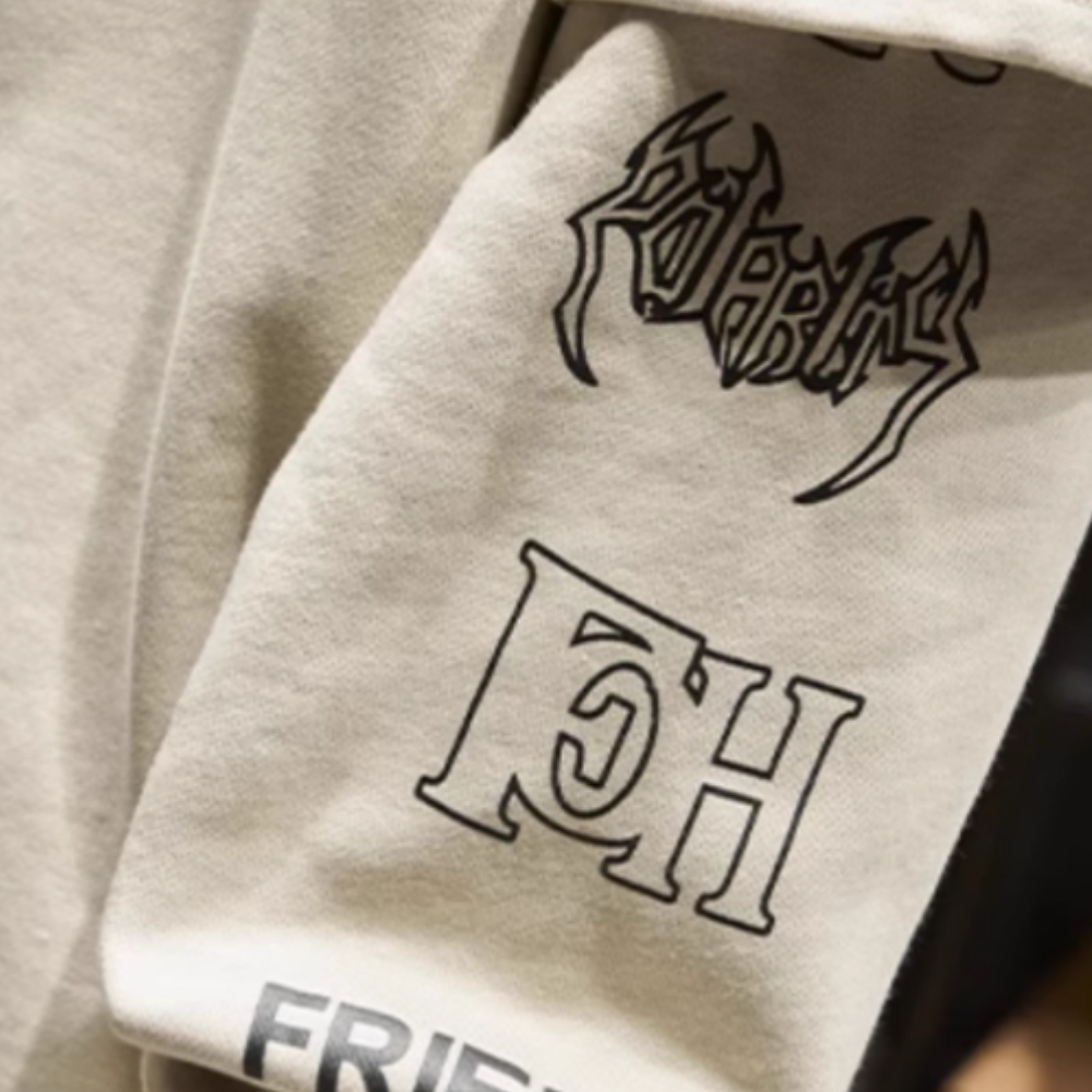 Japanese Retro Letter Print Sweatshirt