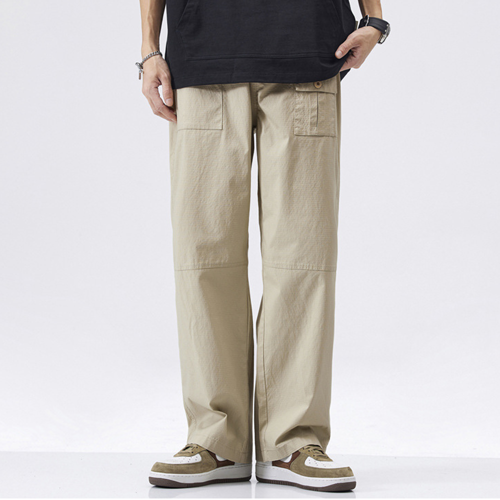 Japanese Straight Loose Workwear Cargo Pants