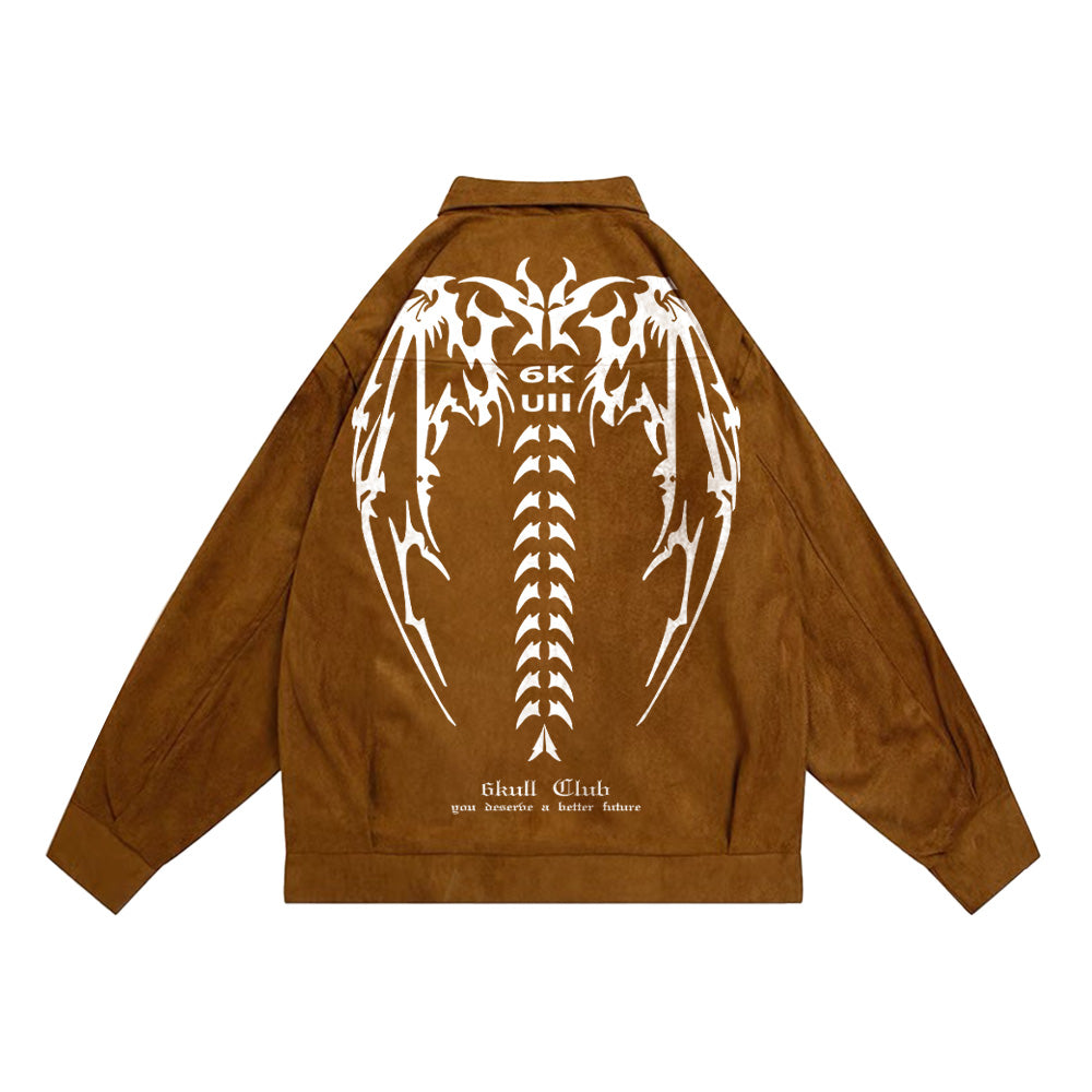 6Kull Suede bone wing FW24 Jacket