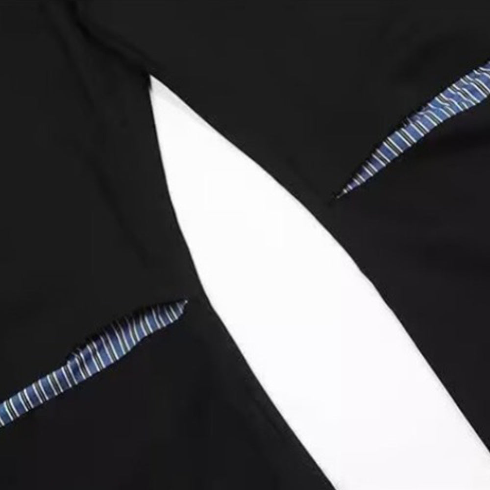 Cutline Contrast Panel Pants