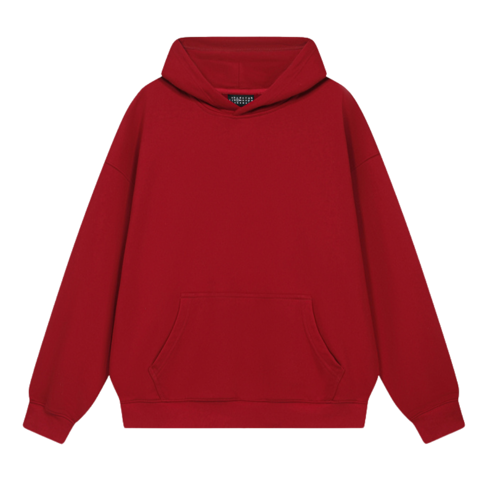 Solid Color No Drawstring Hoodie