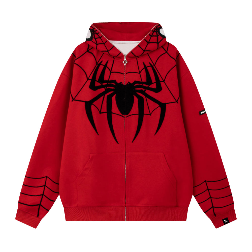 🔥High Street Spider Jacquard Hoodie