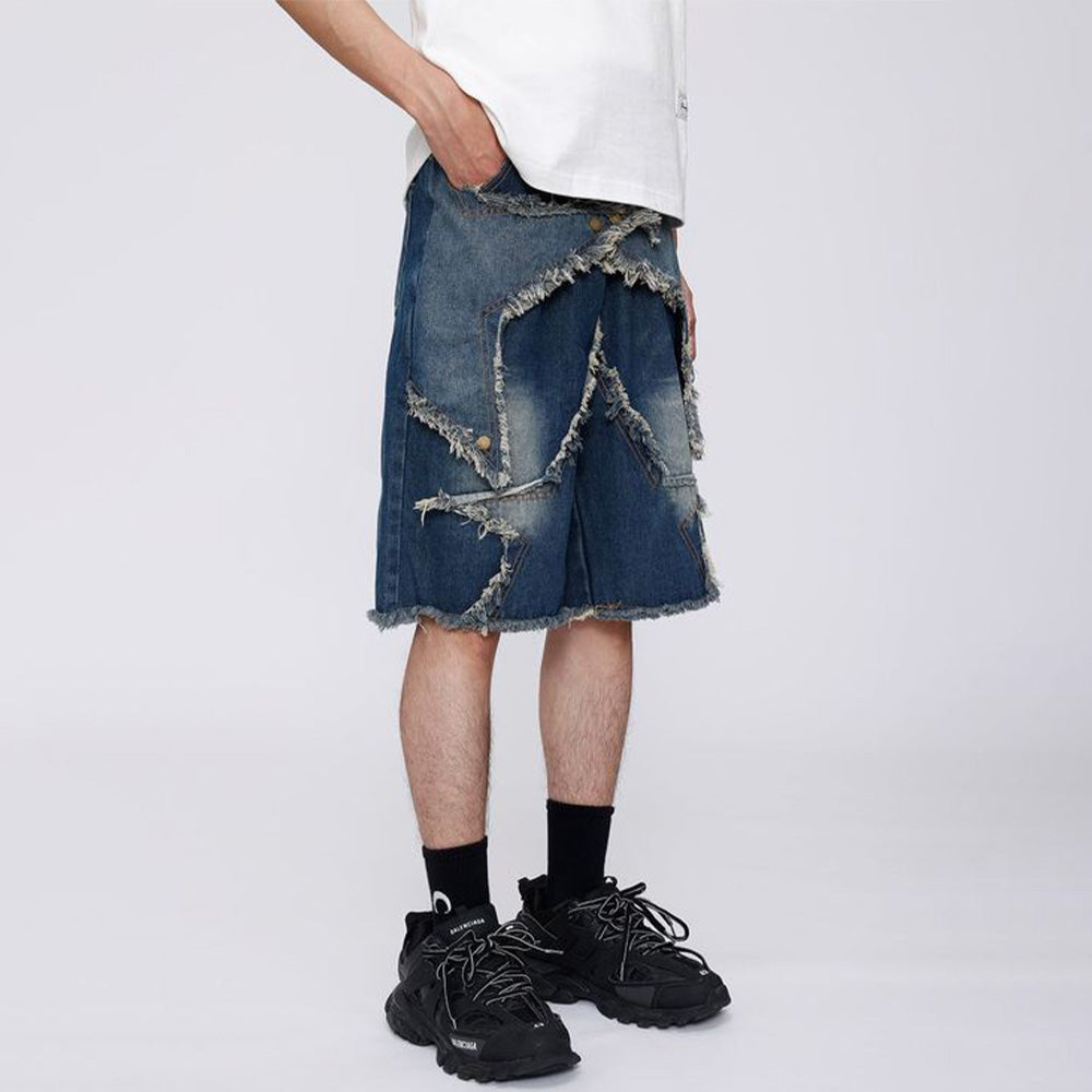 High Street Pentagram Patchwork Shorts