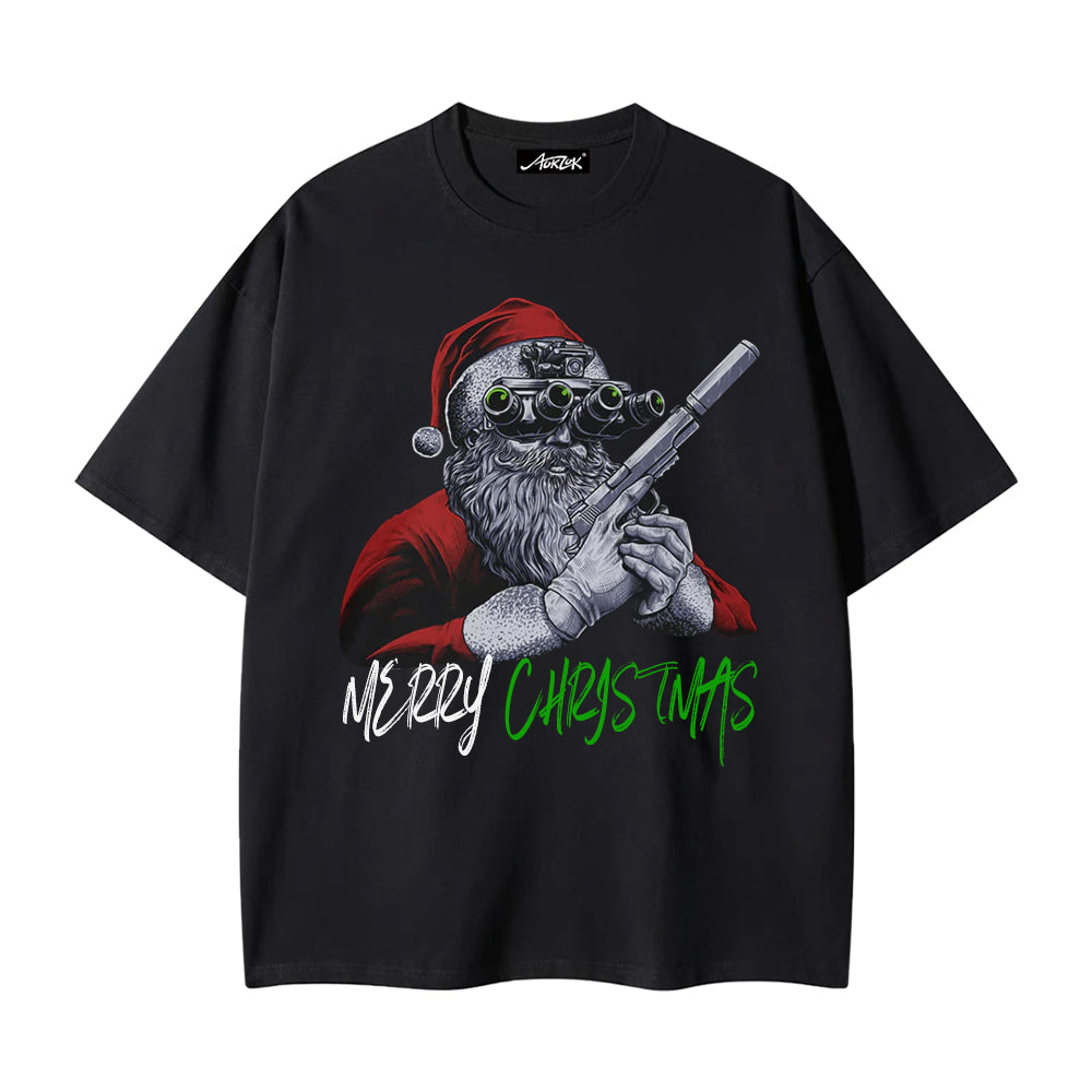 High Street Santa Claus With A Gun T-Shirt