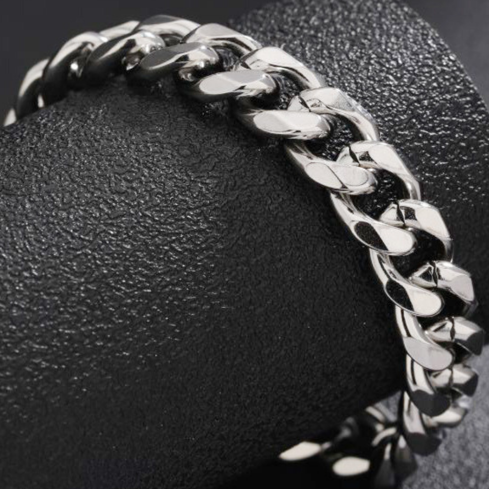 Classic Cuban Clasp Titanium Bracelet