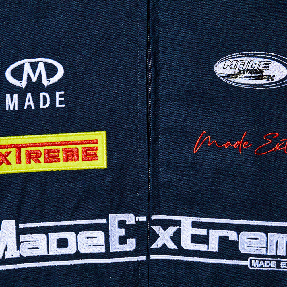 Motorcycle Style Hooded Embroidery Jacket