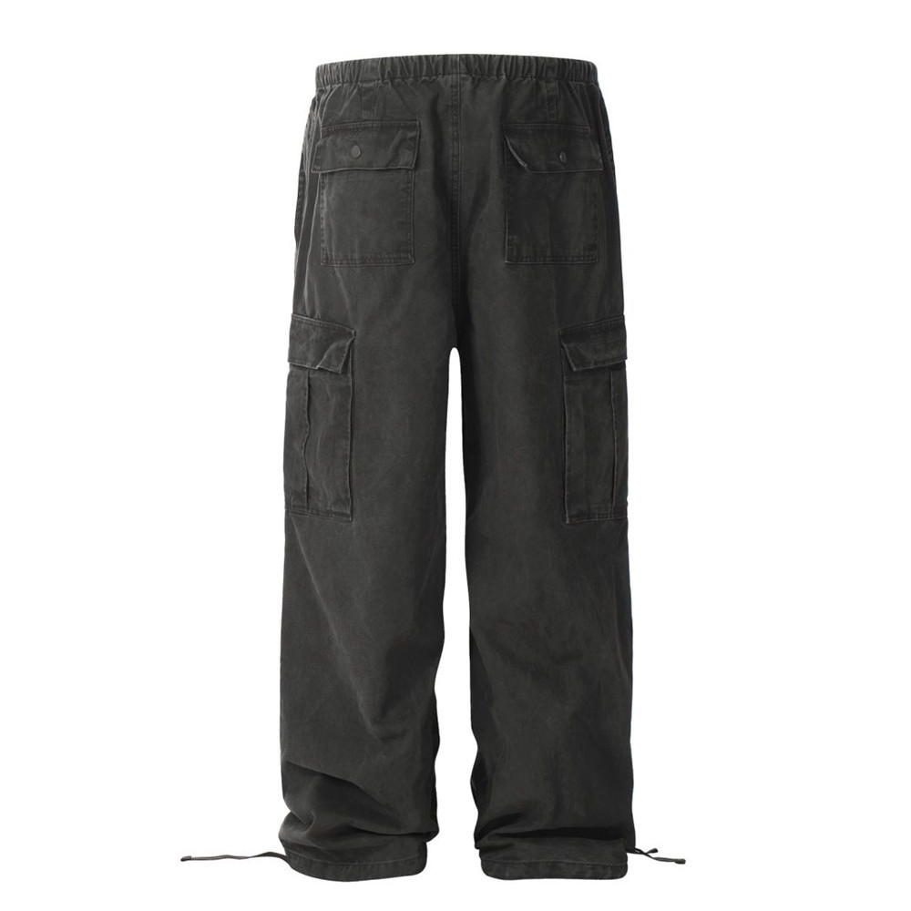 Street Solid Color Paratroop Pants