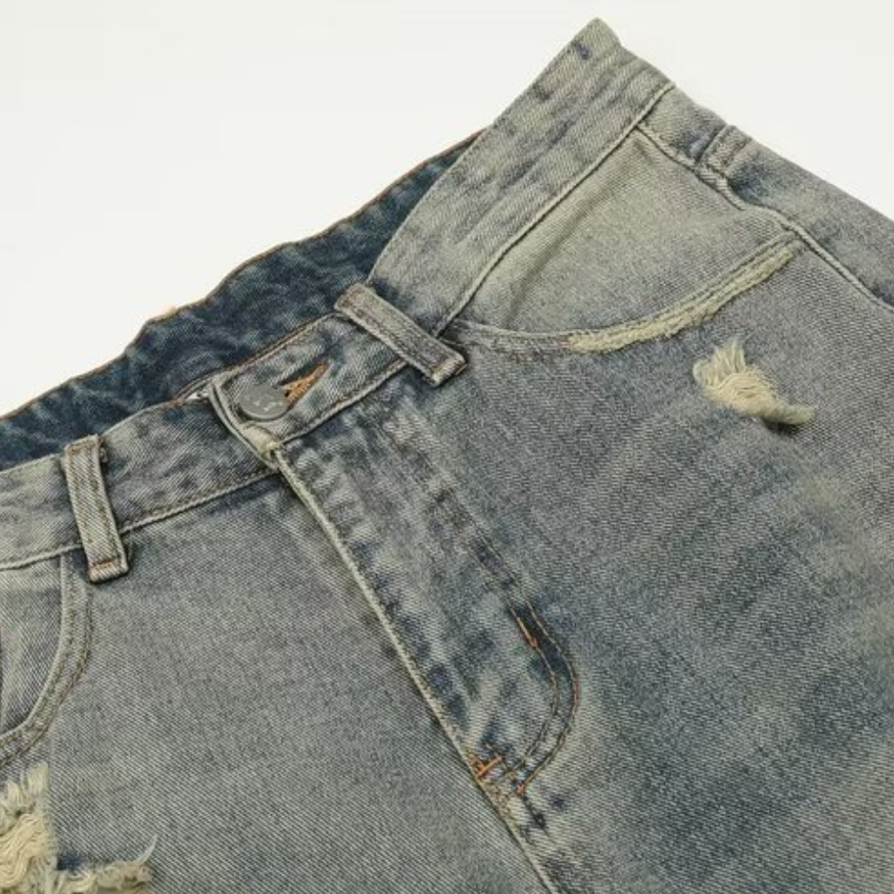 American Vintage Distressed Denim Shorts