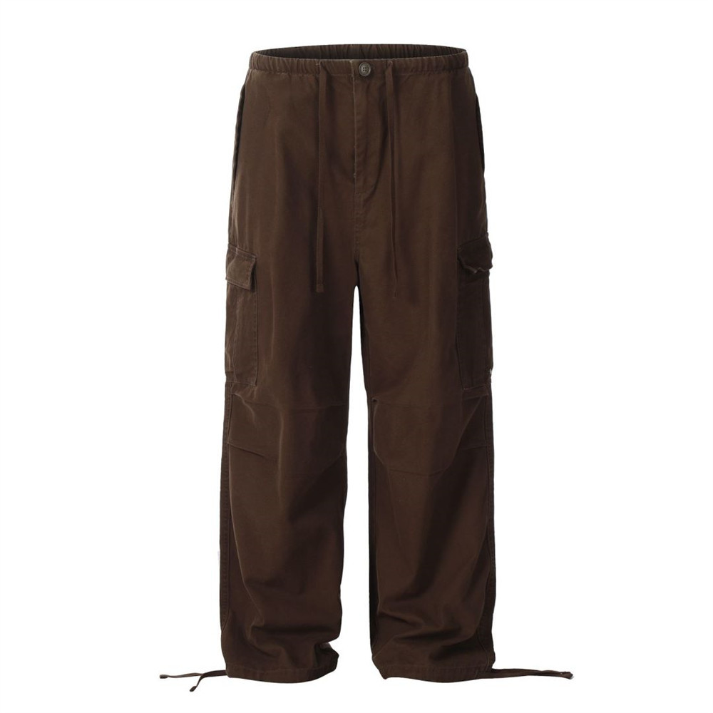 Street Solid Color Paratroop Pants