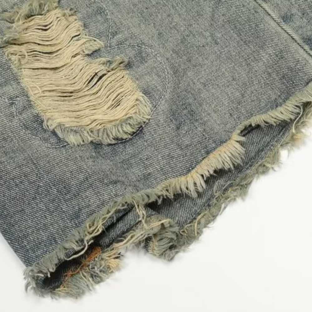 American Vintage Distressed Denim Shorts