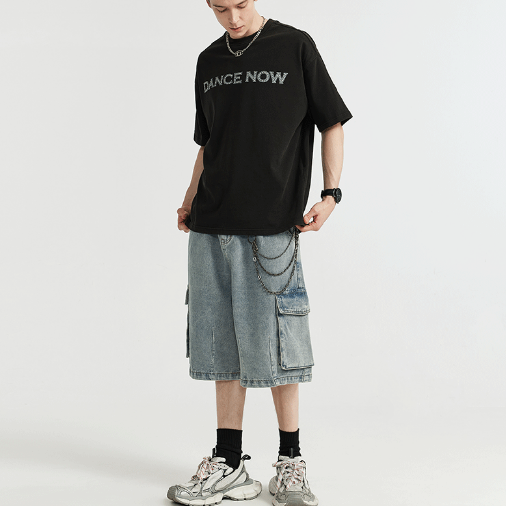 Hip Hop Cargo Denim Shorts