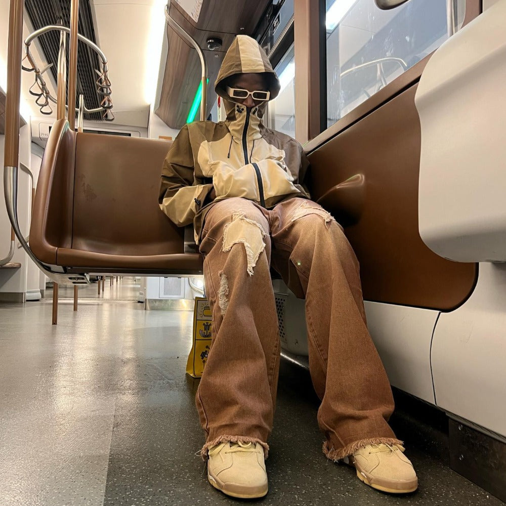 Vintage Letter Embroidery Shell Jacket