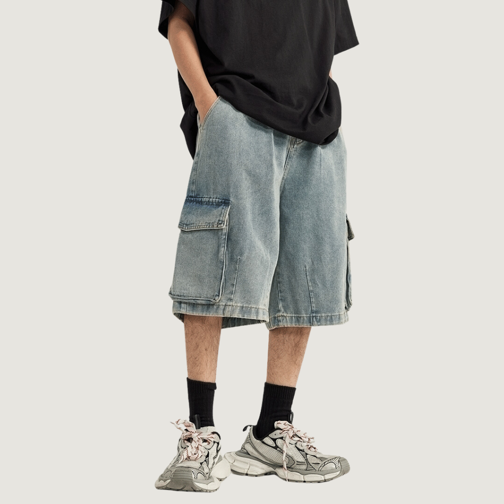 Hip Hop Cargo Denim Shorts