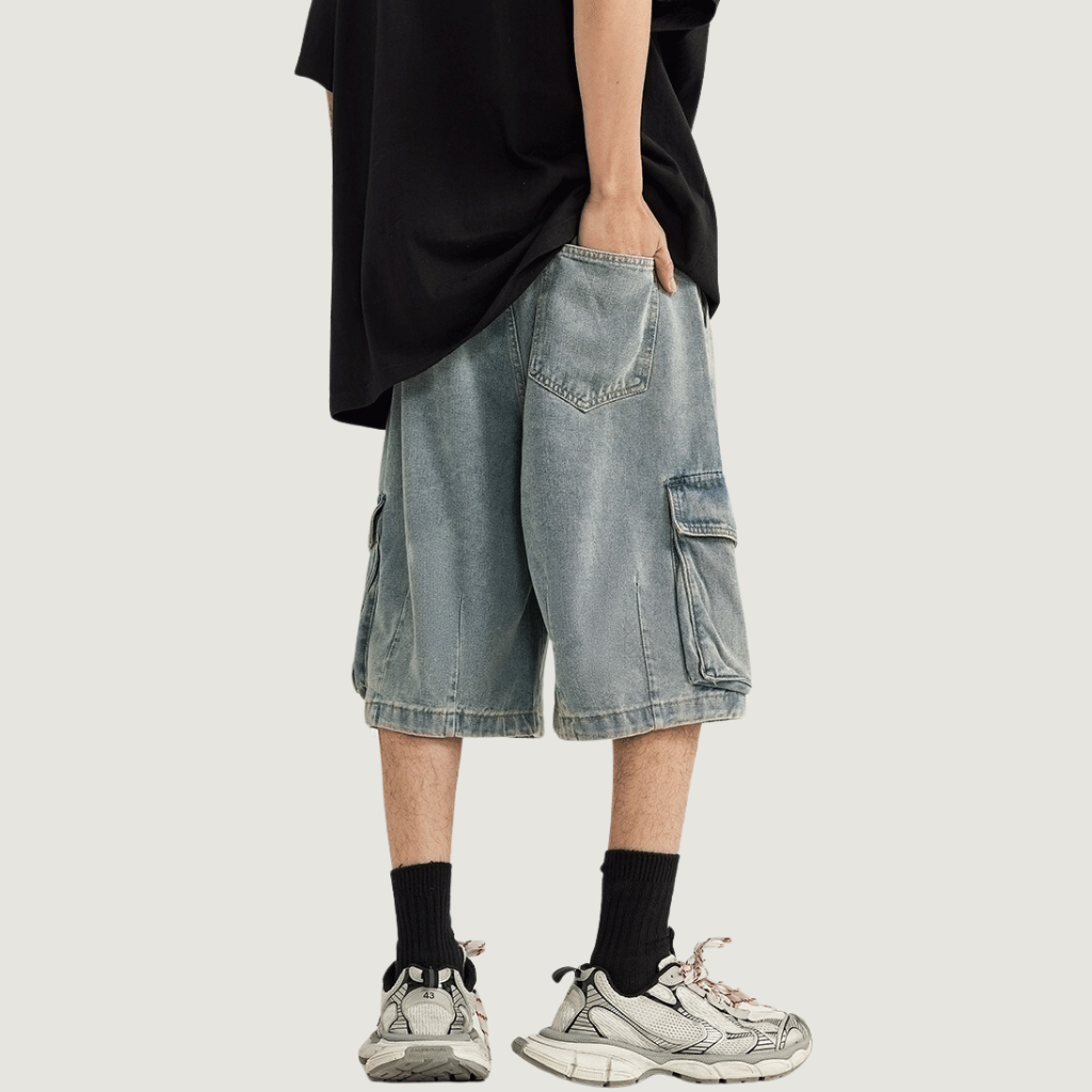 Hip Hop Cargo Denim Shorts