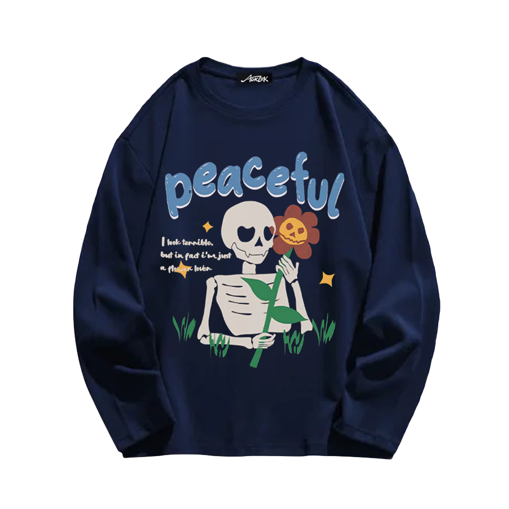 High Street Skull Rose Print Sweatshirt