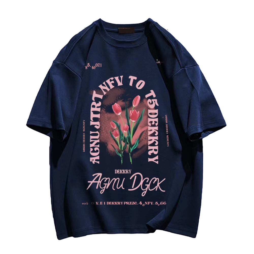 American Street Tulip Print Cotton T-shirt