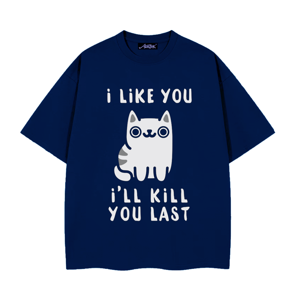 I Like You Cartoon Cat T-shirt