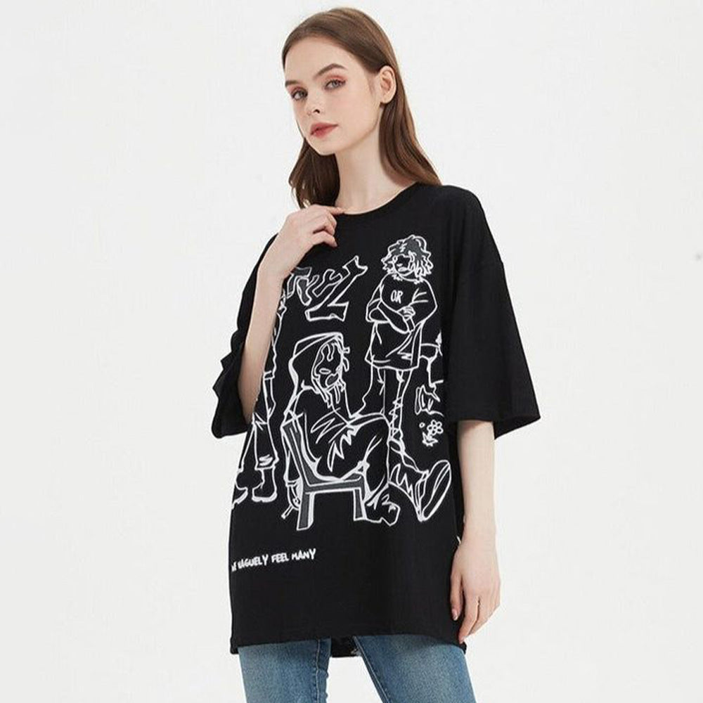 Street Cartoon Graffiti Oversize T-Shirt