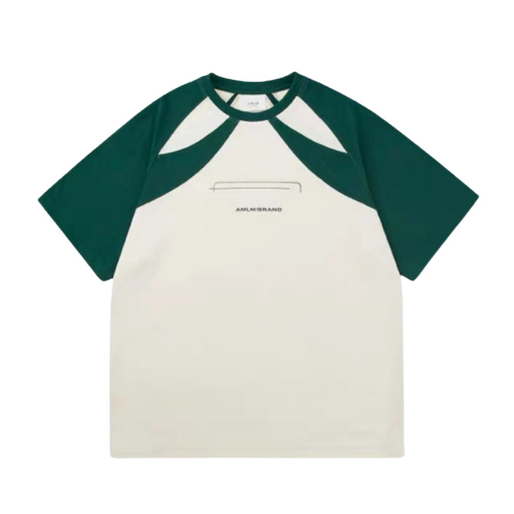 American Thin A Letter Printed Raglan T-shirt