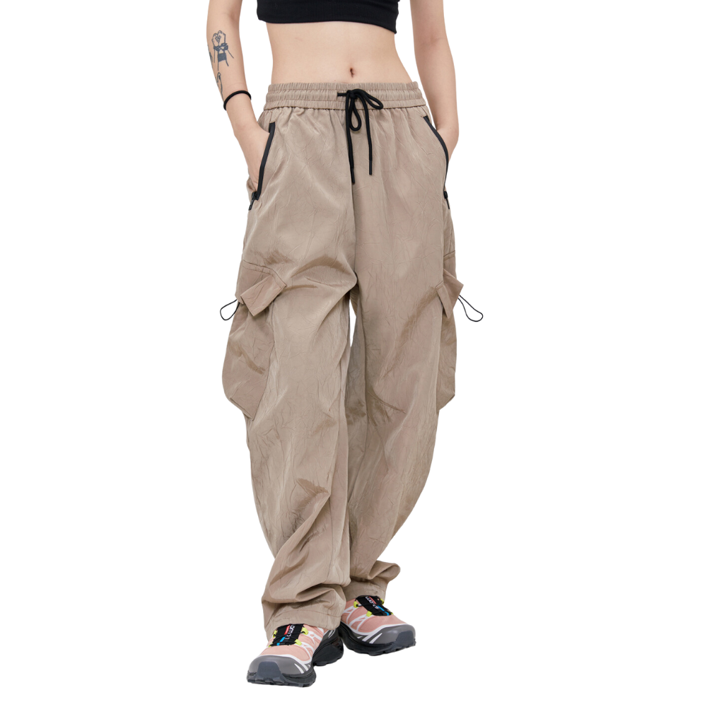 Loose Solid Color Slim Cargo Pants