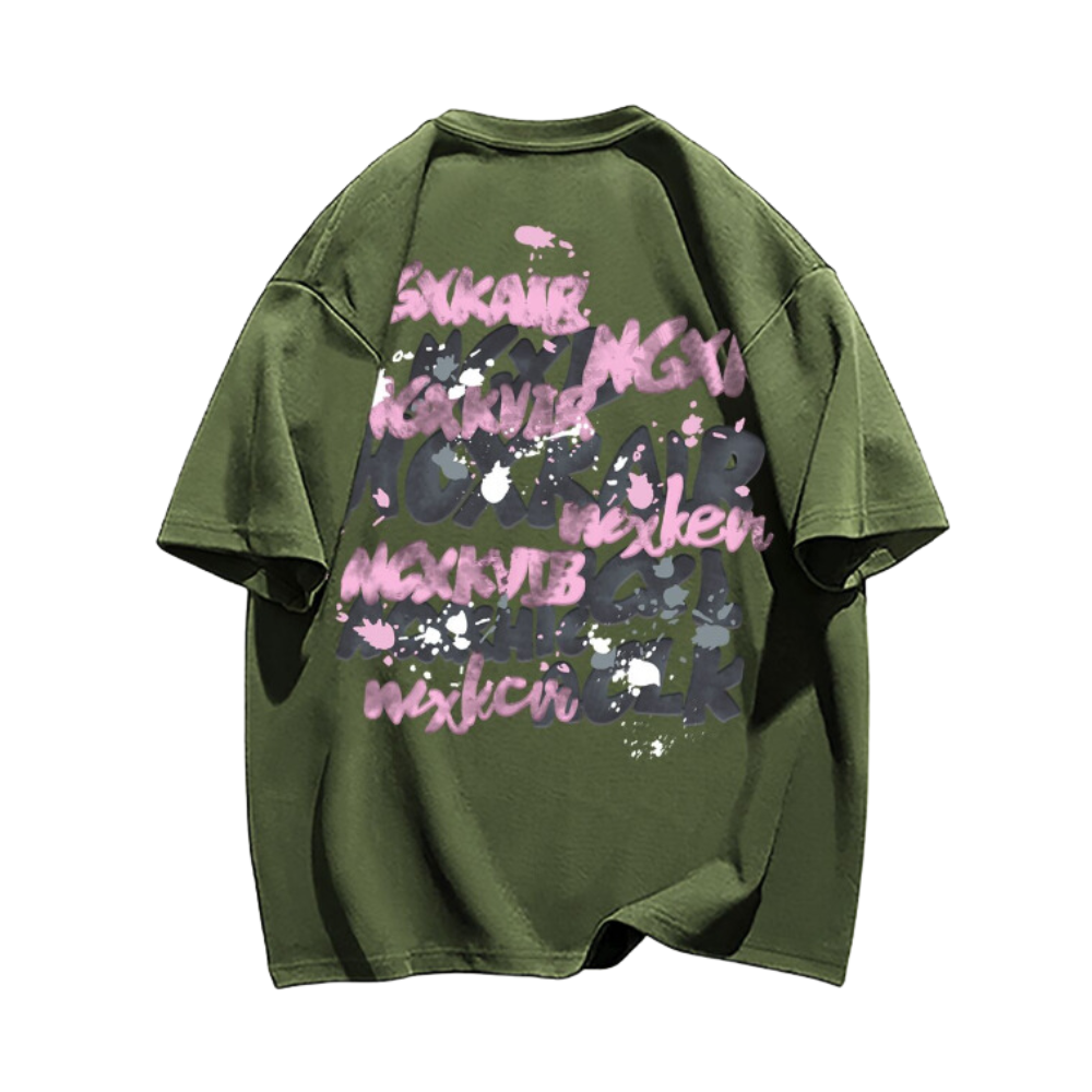 Street Bold Letter Graffiti T-shirt