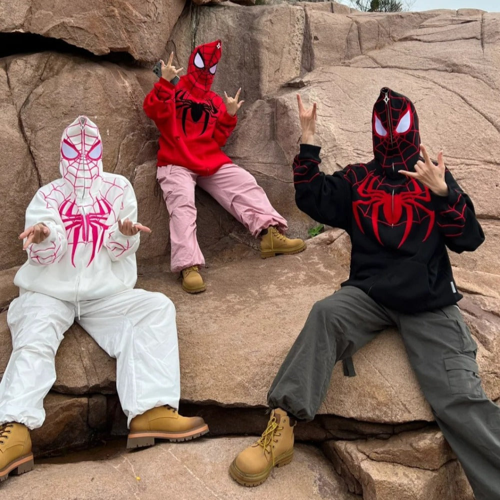 🔥High Street Spider Jacquard Hoodie