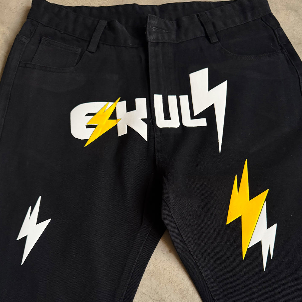 6Kull High Street Y&W Lightning Jeans