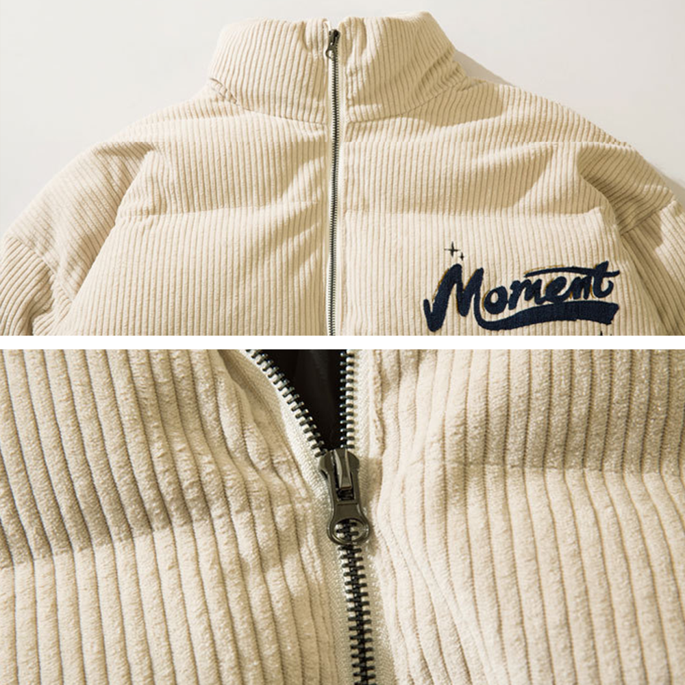 High Street Corduroy Thickened and Warm Coat