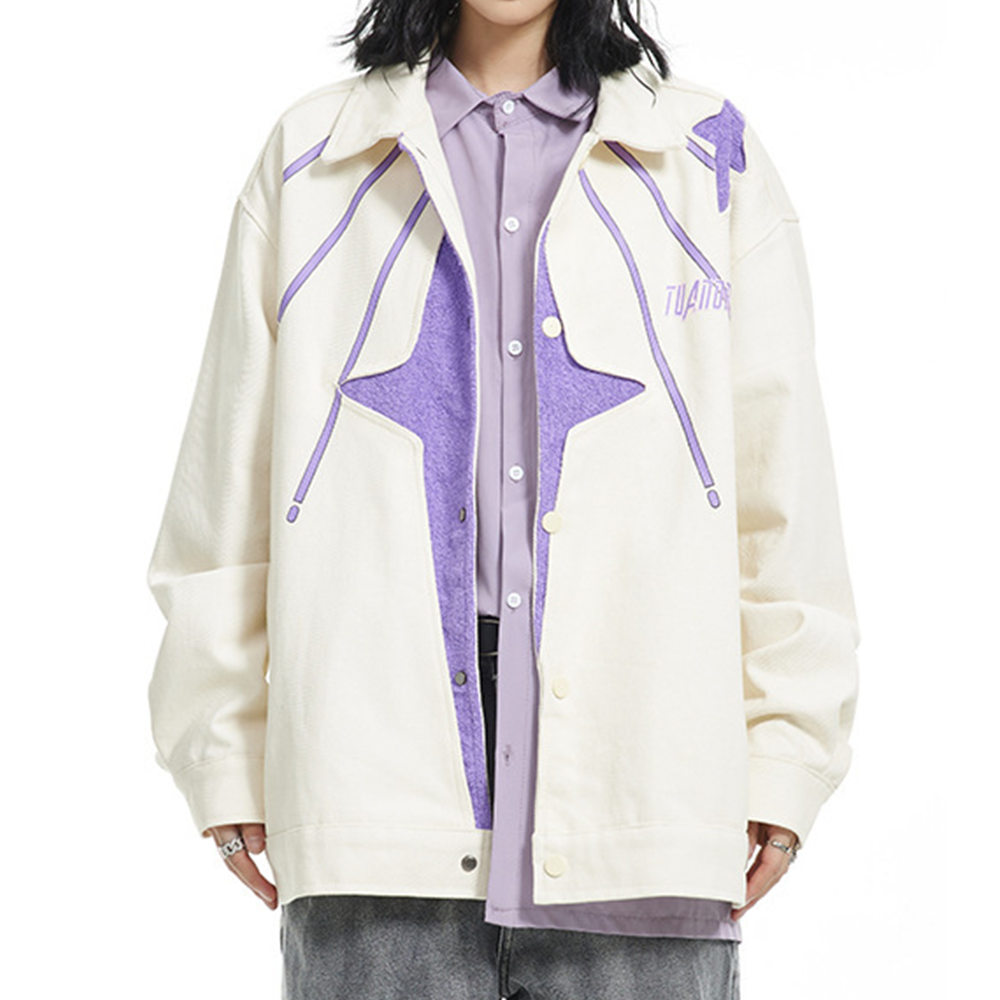 Retro Star Embroidery Jacket