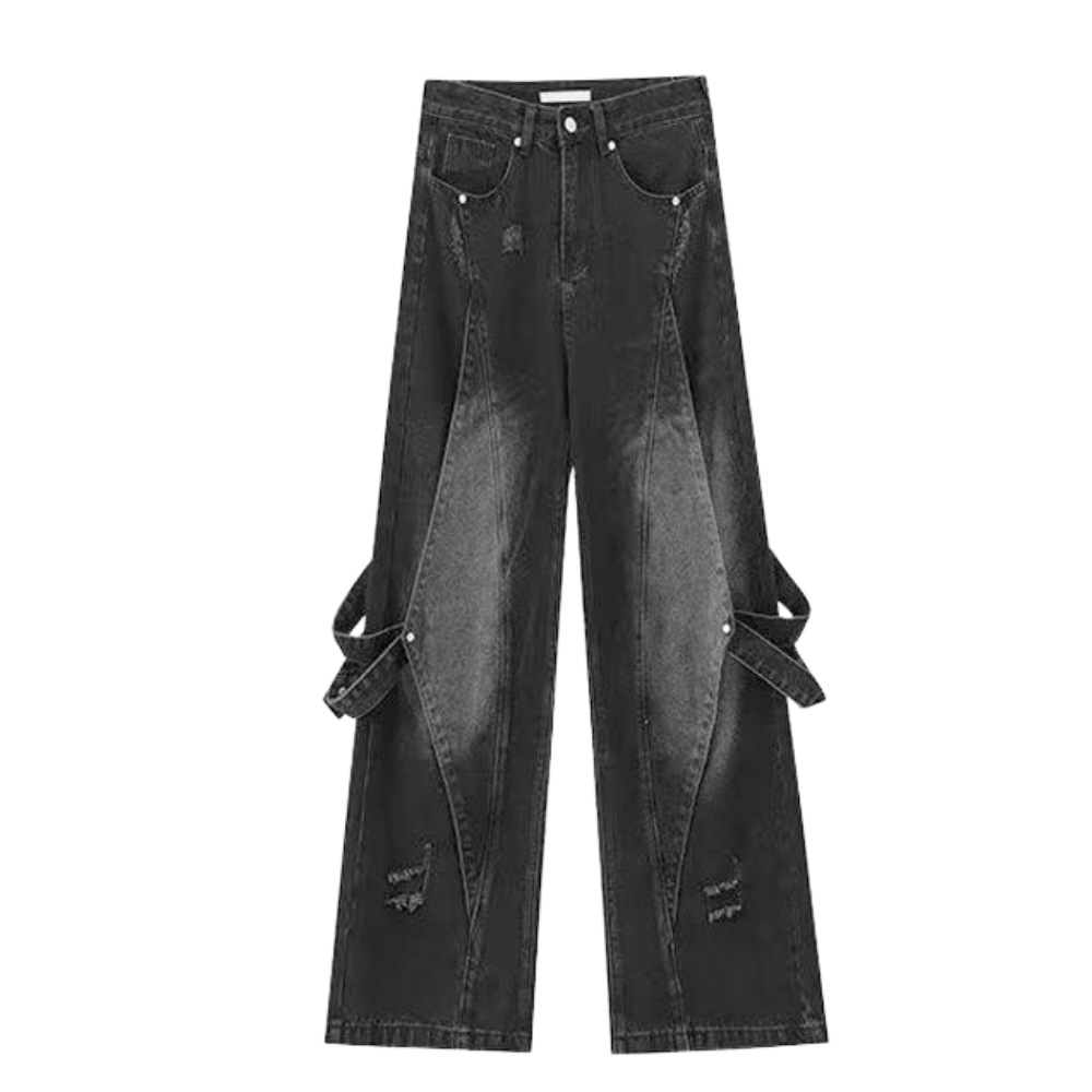 American High Street Vibe Heavy Industry Spliced Jeans