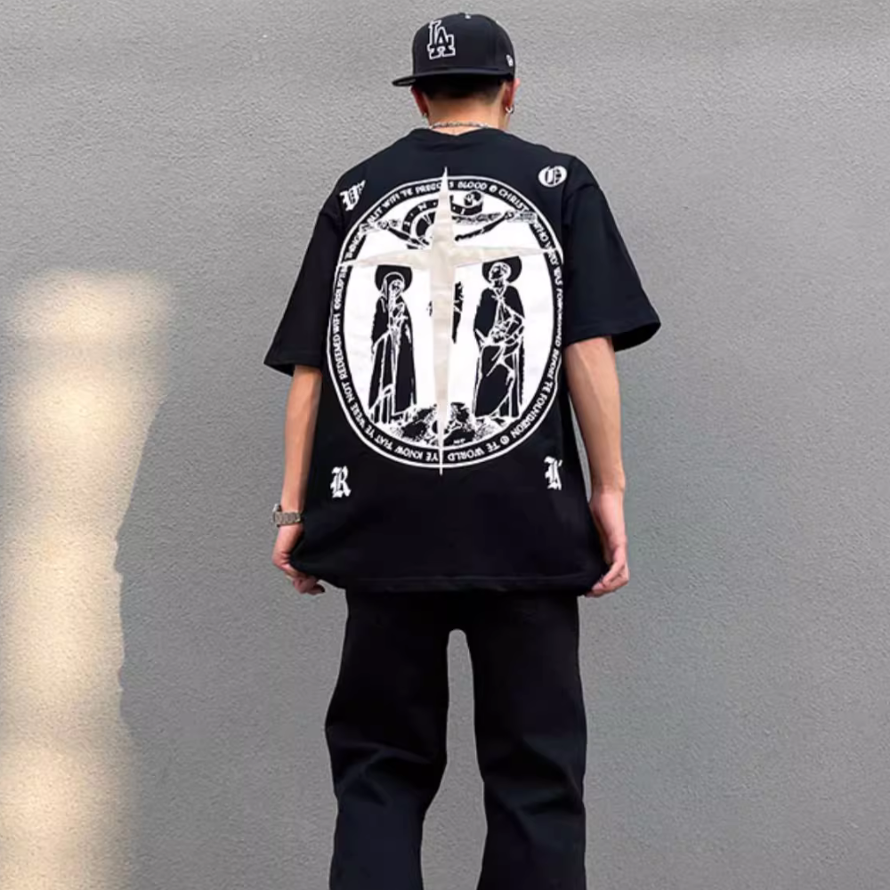 American Cross Print T-shirt