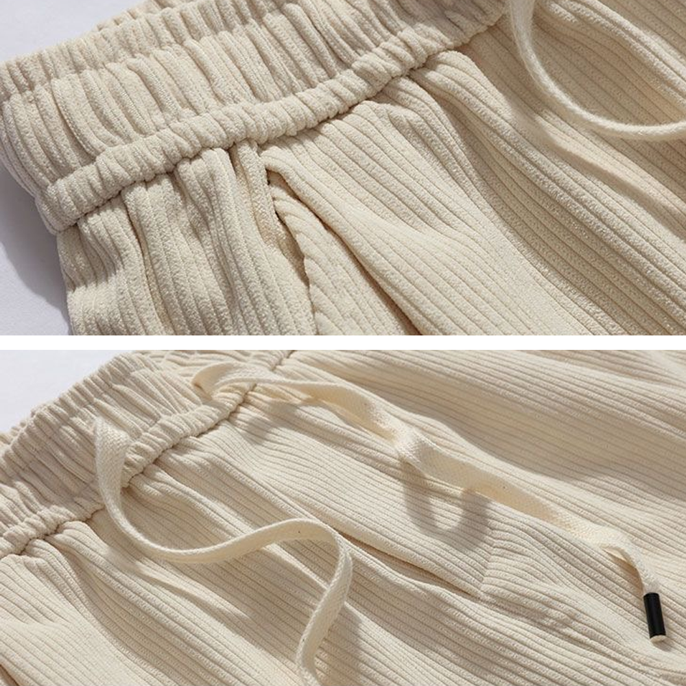 American Corduroy Straight Solid Color Sweatpants
