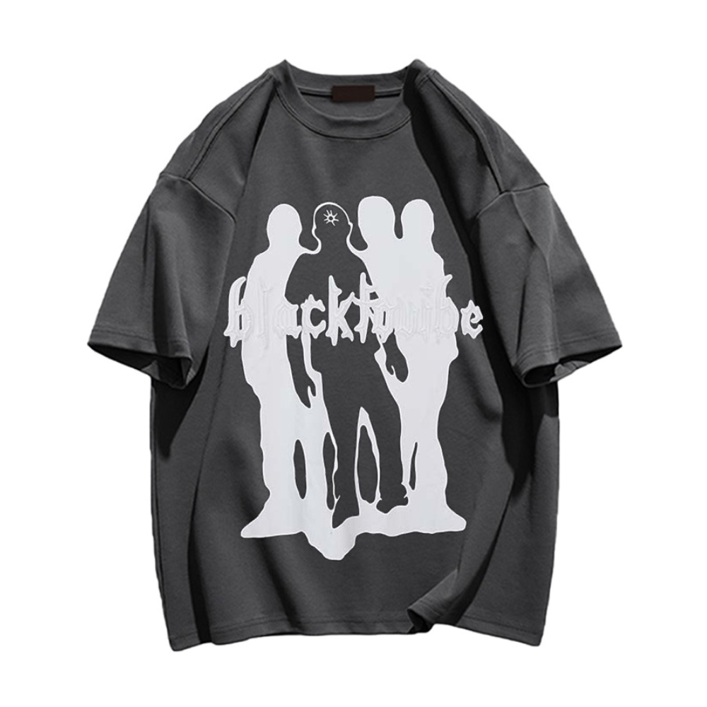 Hip Hop Silhouette Print T-Shirt