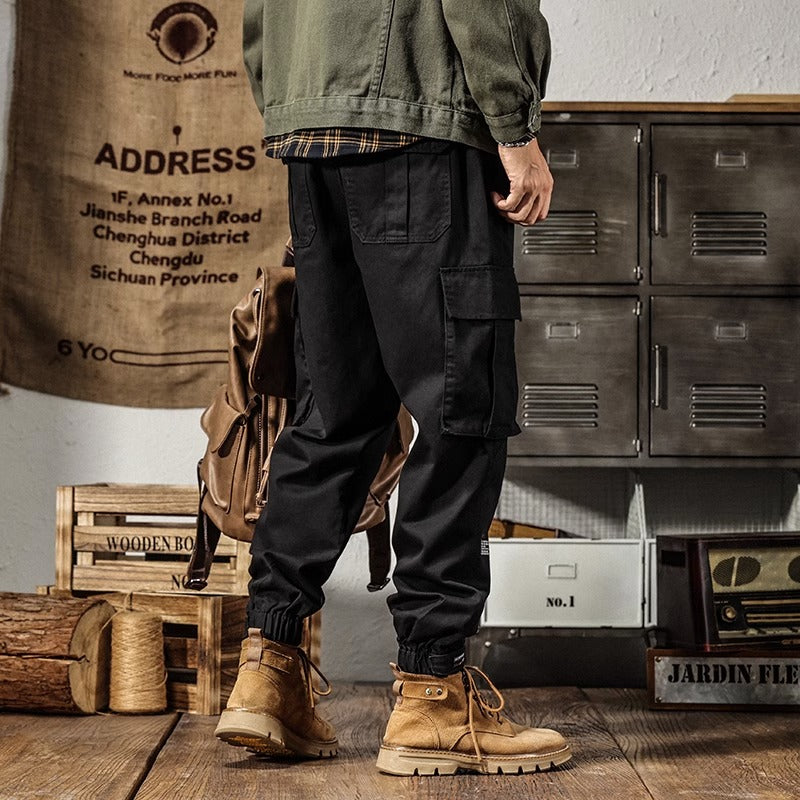 American Loose Strap Feet Harlan Multi-pocket Cargo Pants